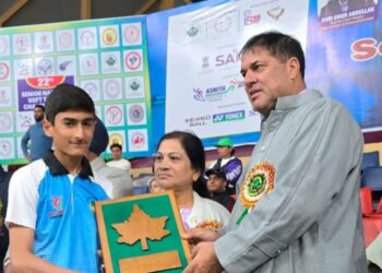 J&K Athlete Mohammad Qais Honoured at National Soft Tennis Championship
