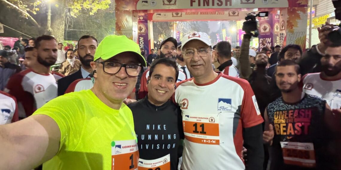 CM Omar Abdullah Runs Half Marathon at Kashmir Marathon 2.0, Hails Runners’ Spirit