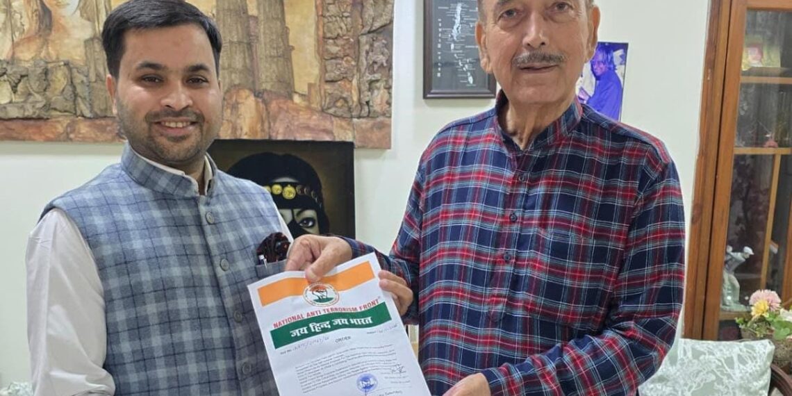 Vishal Chopra Takes Charge as National Chairman of NATF, Set to Lead India’s Anti-Terror Front