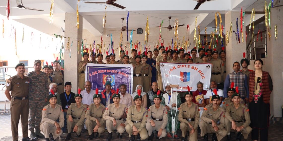 Celebrating 150 Years of Vande Mataram, NCC Cadets of JK&L, Directorate Visited Old Age Home