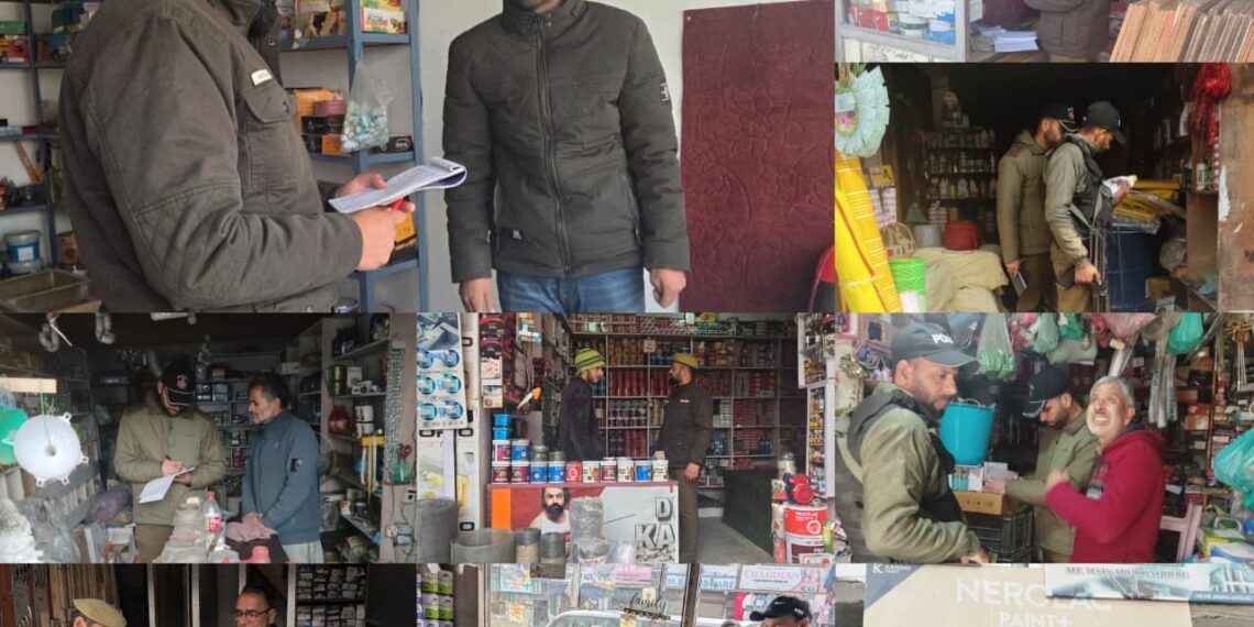Sopore Police Tightens Surveillance: District-Wide Crackdown on Chemical & Explosive Material Shops