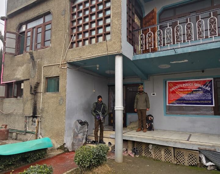 Srinagar Police Strike at Drug Cartel’s Wealth, Attach ₹1 Crore Property of Notorious Peddler