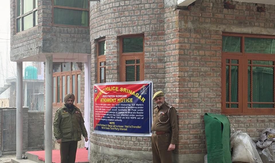 ₹1.6 Cr Asset Seized in Major Blow to Drug Network in Srinagar