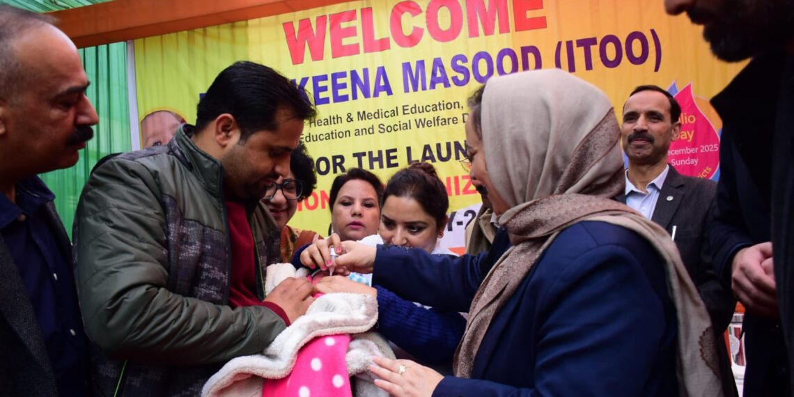88% Pulse Polio Coverage Achieved Across J&K on Day One of National Immunization Drive 2025