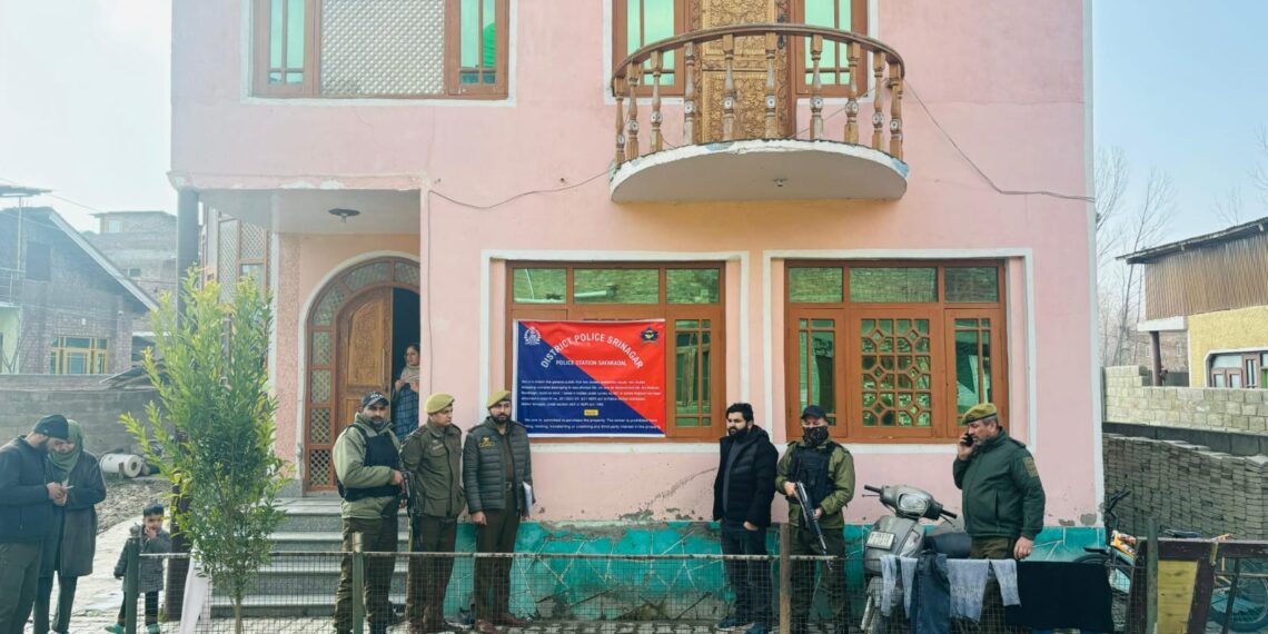 Srinagar Police Crack Down on Drug Mafia, Attach Properties Worth ₹3 Crore Under NDPS Act