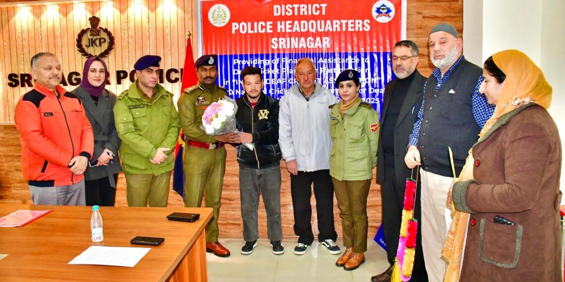 Srinagar Police Honours Specially-Abled Cricketer for National-Level Triumph