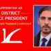 JKNC Appoints Maroof Bhawani as Youth NC Vice President for Anantnag