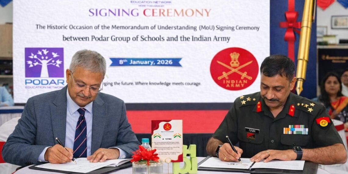 Indian Army Partners with Podar Education Network to Provide Major Educational Support for Soldiers’ Children