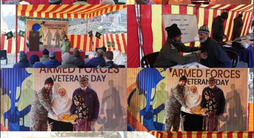 Indian Army Marks 10th Armed Forces Veterans’ Day at Keran, Honours Ex-Servicemen and War Widows