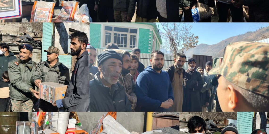 Indian Army Extends Humanitarian Assistance to Fire-Affected Families at Karnah under Project Sadbhavana