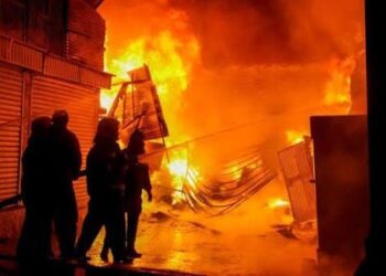Fire Ravages Showroom-Cum-Godown, 37 Residential Sheds Damaged in Srinagar