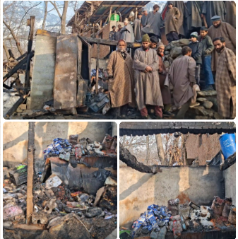 Fire Guts Two-Storey Shop in Ajas Charwan, Bandipora; Owner Seeks Financial Assistance