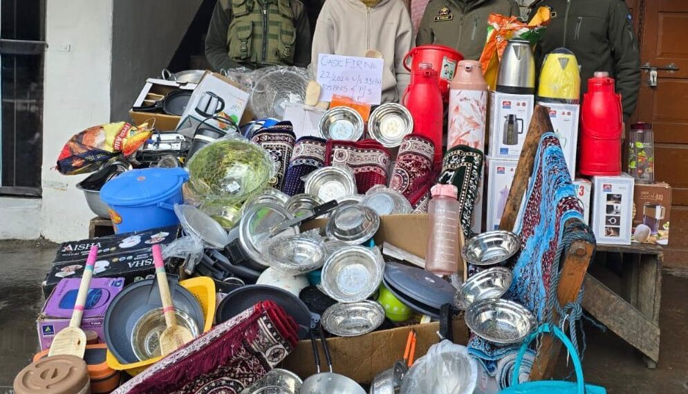 Sopore Police Solve Burglary Case Within 24 Hours; Stolen Property Recovered and Accused Arrested