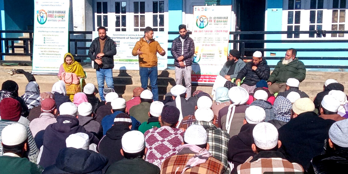 Religious Leaders, Madrasa Students Sensitised on Child Marriage by DCPU,CHL, OSC in Kishtwar