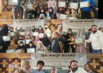 “Waqf Schools Rise as Centres of Excellence;” Dr Darakhshan Andrabi Honours Board Exam Toppers in Srinagar
