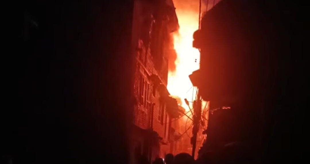 10 Residential Houses Gutted in Massive Fire at Chattabal Srinagar