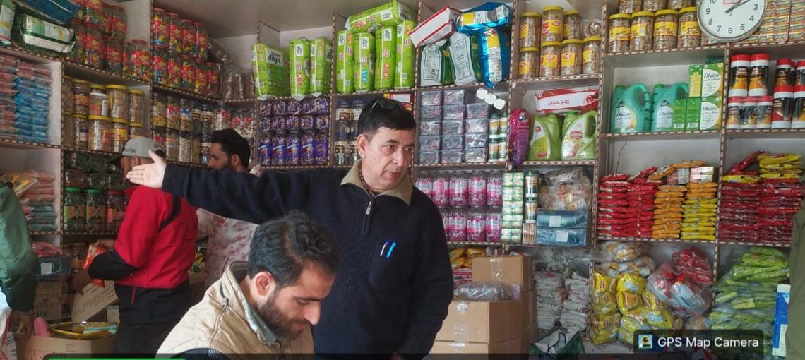 Joint Market Inspection Conducted in Larnoo; ₹5,300 Fine Imposed on Erring Shopkeepers