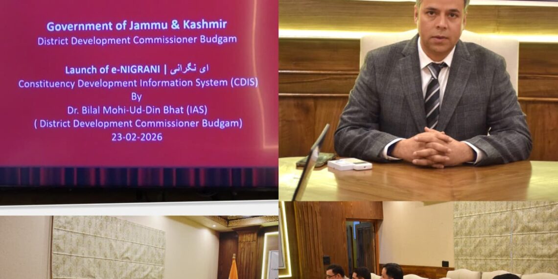 DC Budgam Launches ‘e-Nigrani App’ for Real-Time Monitoring of Development Works Across District
