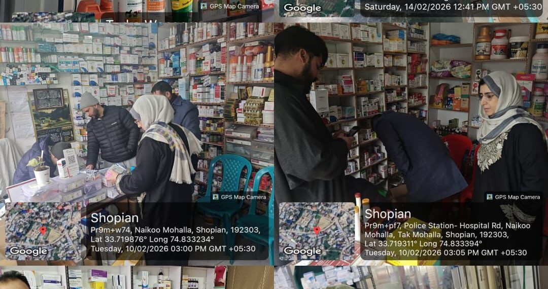 Drugs Control Department Shopian conducts district-wide inspections