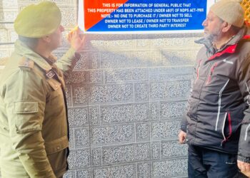 BandiporaPolice Attaches Property of Drug Peddler in Bandipora