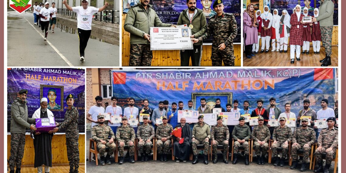 Army Organises Half Marathon in Memory of Kirti Chakra Awardee Shabir Ahmad Malik