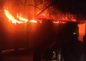 Fire Damages Joinery Mill in Kanjikulla Area of Kulgam