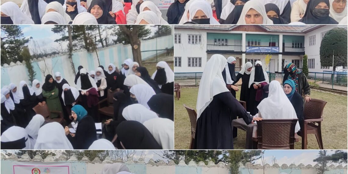 Free Health Check-up Camp, Hygiene Kit Distribution Drive Held at GHSS Kellar Under Beti Bachao Beti Padhao