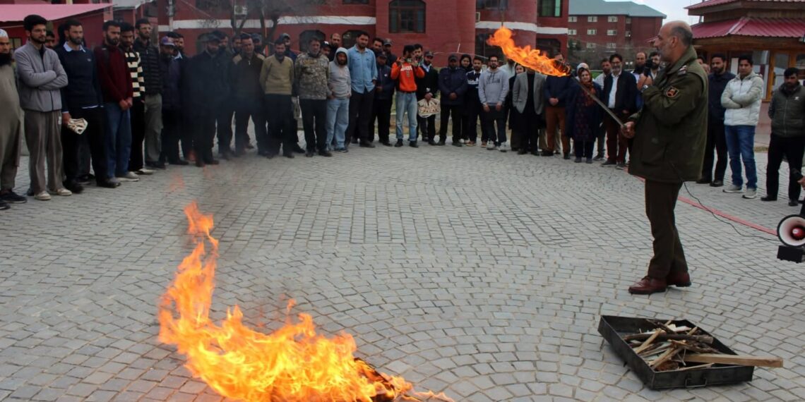 Fire & Emergency Services J&K Conducts Fire Safety Workshop at IUST Awantipora