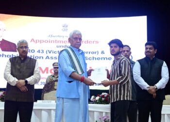 LG Sinha Hands Over Jobs to Families of Terror Victims, Declares End of Terror Ecosystem in J&K