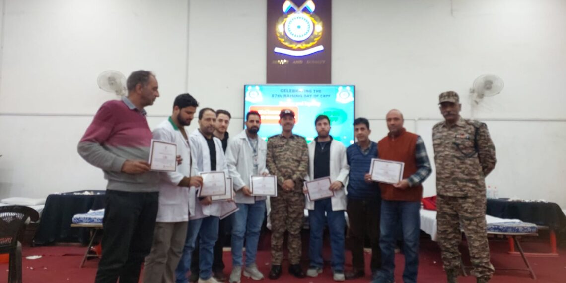 CRPF 179-Bn Celebrates 87th Raising Day with Blood Donation Camp