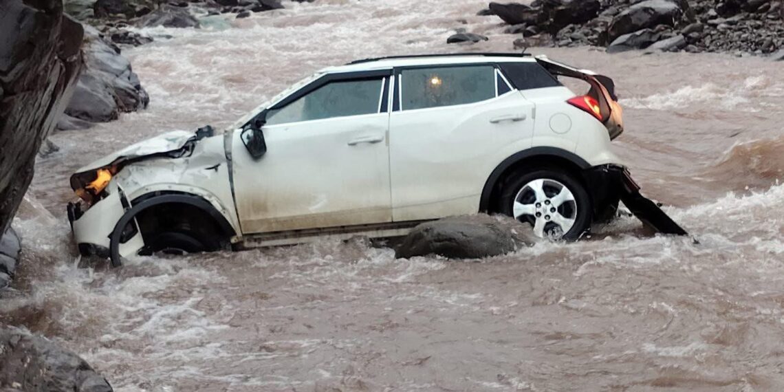 Woman Killed, One Injured After Vehicle Falls into Nala in Uri