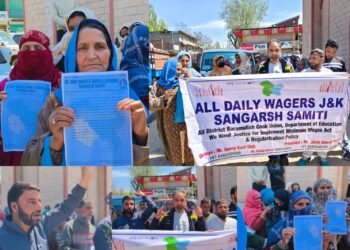 Beerwah Cooks Hit Streets Over Meagre Pay, Seek Regularisation and Minimum Wages