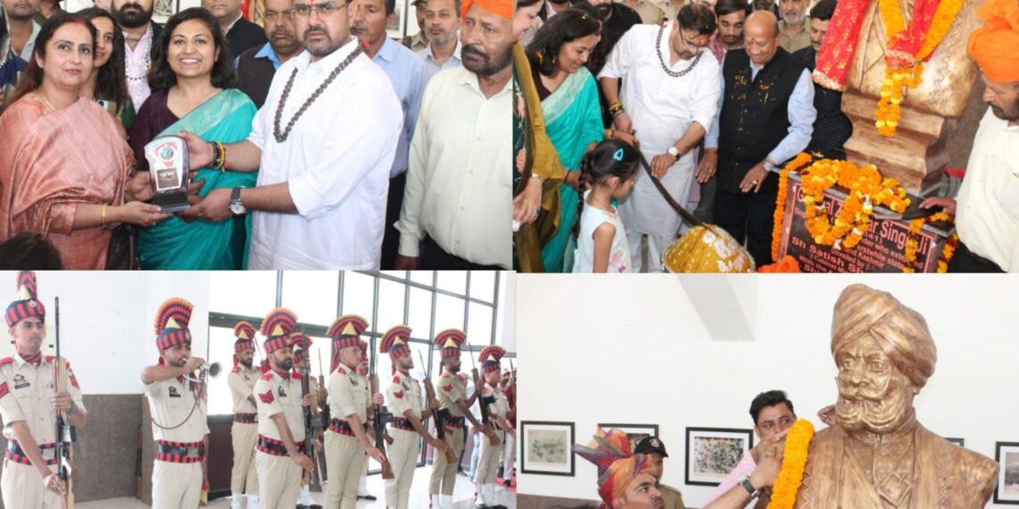 Tributes Flow as Satish Sharma Unveils General Zorawar Singh’s Bust in Reasi