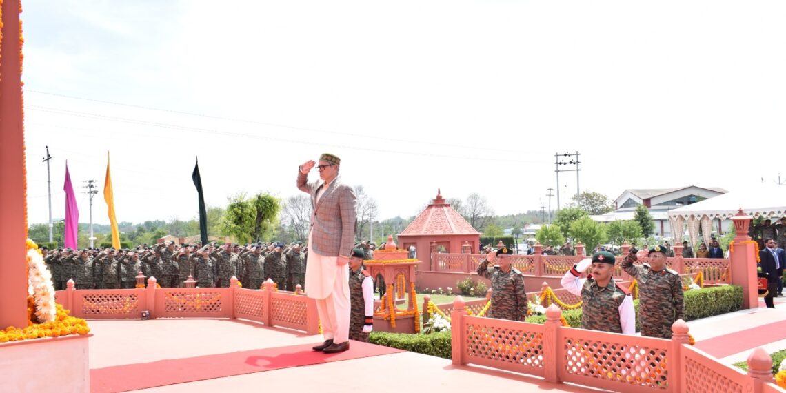 CM Omar Abdullah Rededicates JAKLI War Memorial on 78th Raising Day