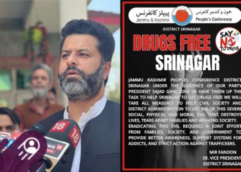 J&K People’s Conference Vows Strong Push for Drug-Free Srinagar, Calls for Collective Action