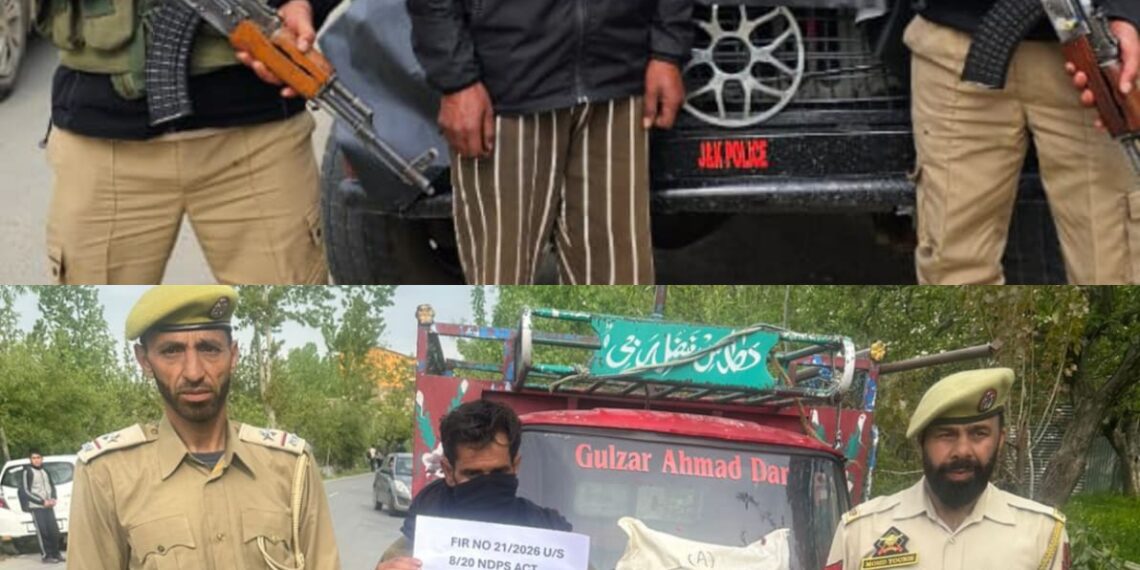 Shopian Police Bust Drug Network Links, Two Held with Contraband in Twin Operations