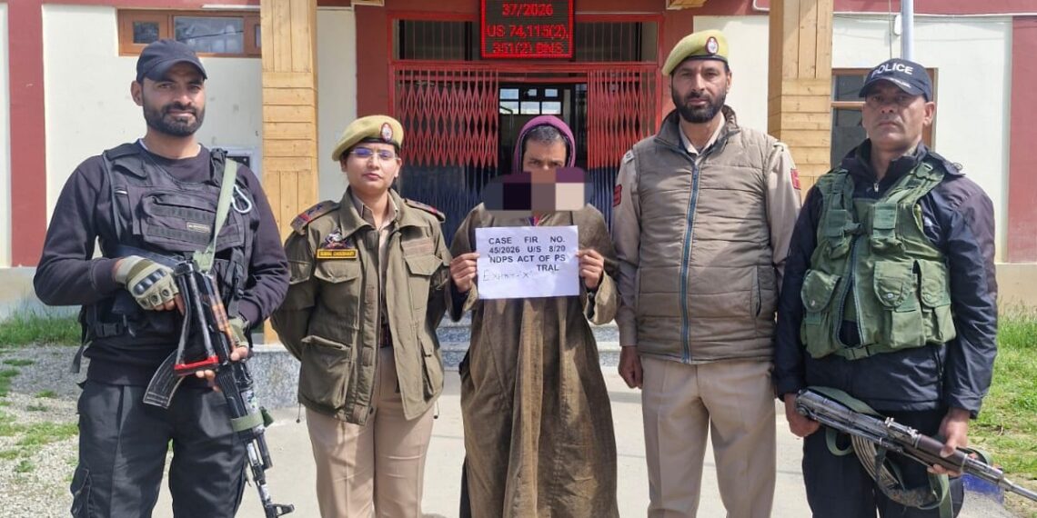 Nasha Mukt Drive Intensifies: Tral Police Nab Drug Peddler, Recover Charas Haul