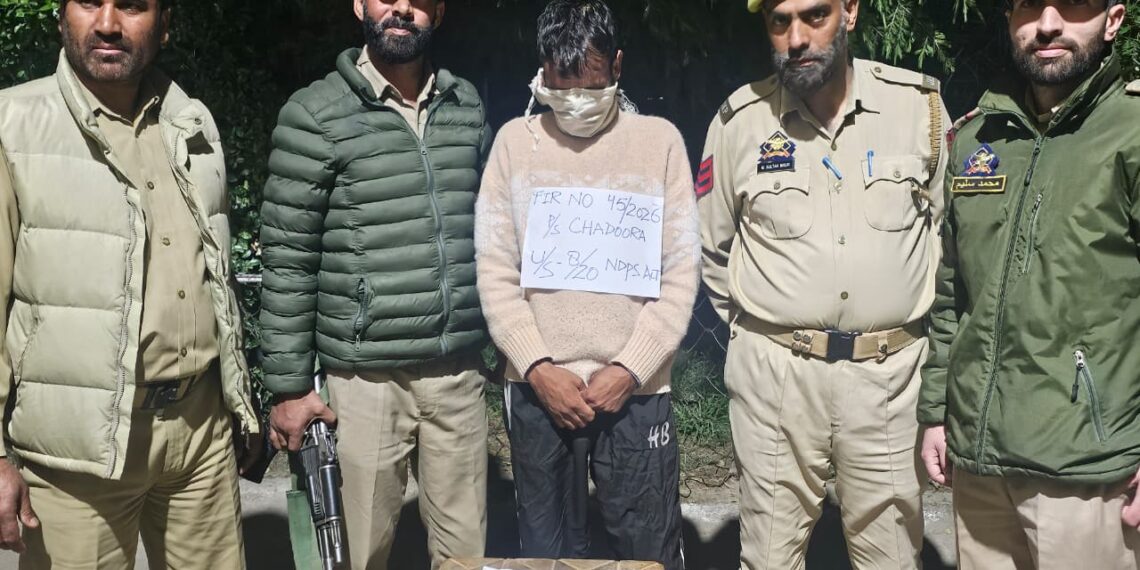 Budgam Police Nets Drug Peddler, 69 Grams of Charas Recovered in Chadoora