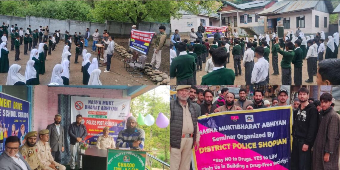 Shopian Police Step Up Anti-Drug Awareness Under Nasha Mukt Abhiyan