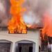 Two Firemen Injured, Four Houses Gutted in Bemina Blaze