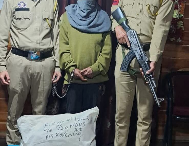 Big Narcotics Bust in Kokernag: 4.4 Kg Charas Seized, Accused Held