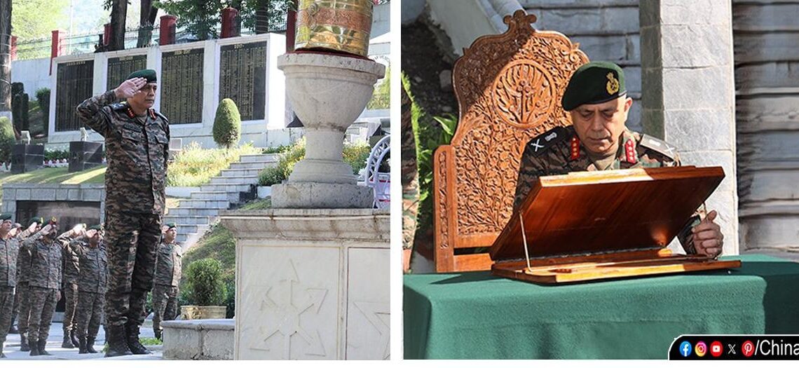 Lt Gen Balbir Singh Honors Fallen Heroes with Wreath Laying at Chinar War Memorial