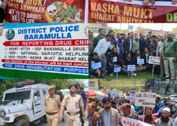 Anti-Drug Awareness Rally Held in Pattan Under Nasha Mukht Bharat Abhiyaan