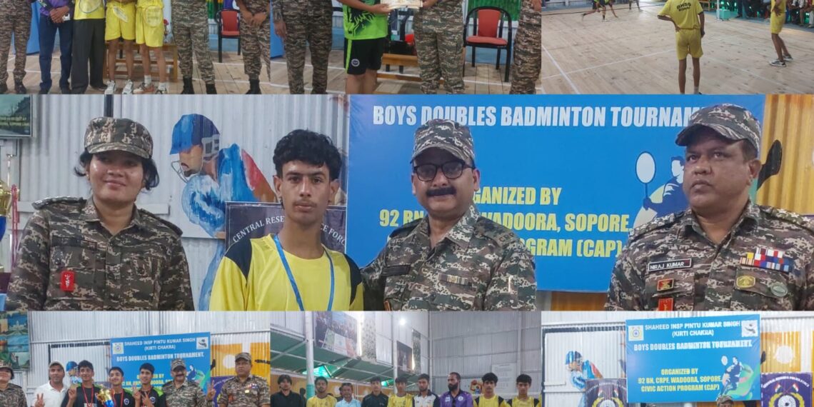 CRPF’s ‘Shaheed Pintu Kumar Singh Memorial’ Badminton Tournament Ignites Youth Spirit in North Kashmir