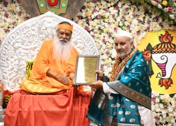Ravinder Pandita Honoured with Prestigious ‘Dharam Bandhu Award’ for Sharda Revival Mission