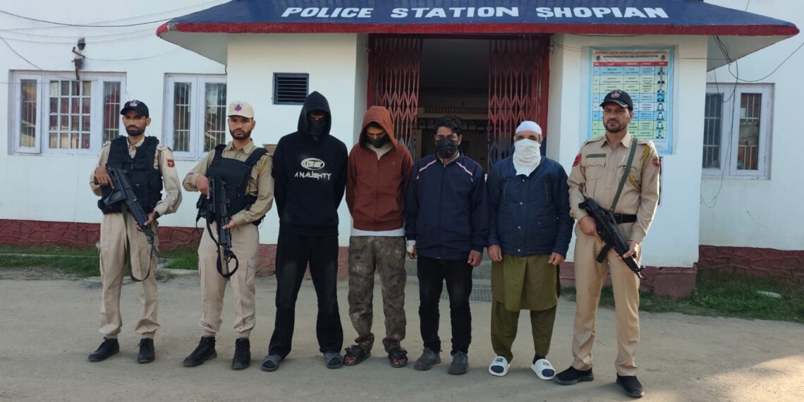 Major Blow to Drug Network in Shopian; 4 Notorious Drug Peddlers Booked Under PIT NDPS Act