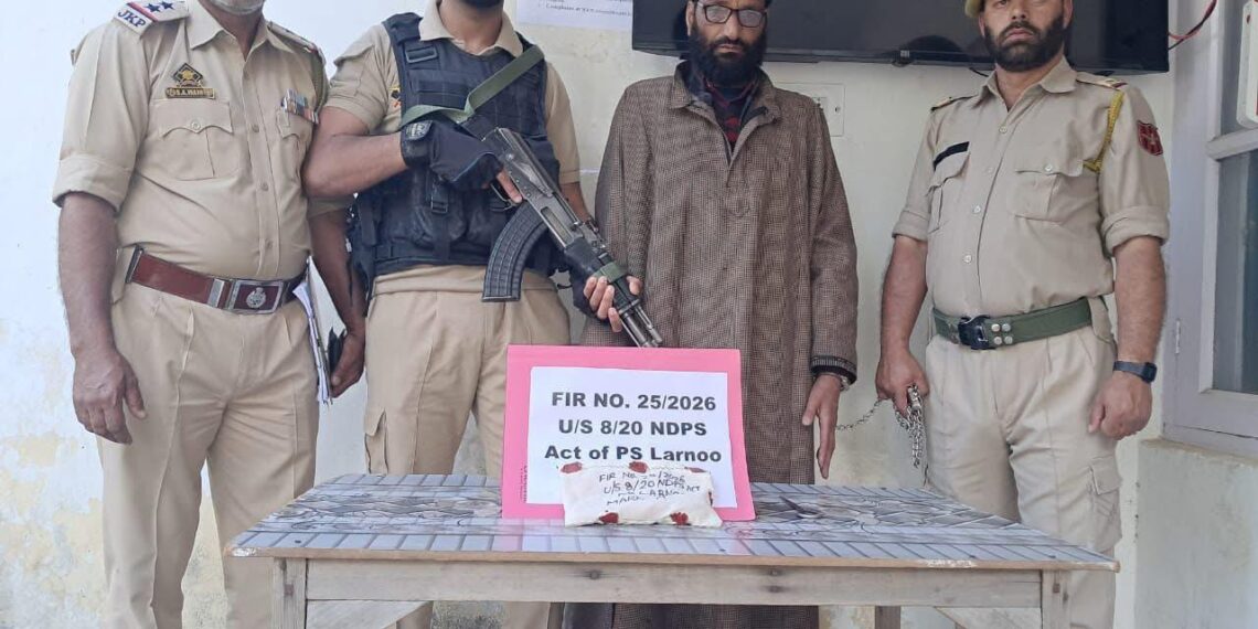 Anantnag Police Cracks Down on Drug Peddling, Arrests Man With Charas in Kokernag Area