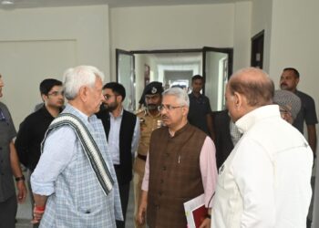 LG Manoj Sinha Reviews Amarnath Yatra Preparations at Pantha Chowk Yatri Niwas
