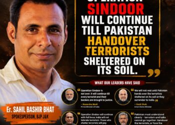 “Operation Sindoor Not Over”: BJP’s Sahil Bhat Warns Pakistan to Hand Over Terrorists or Face Consequences