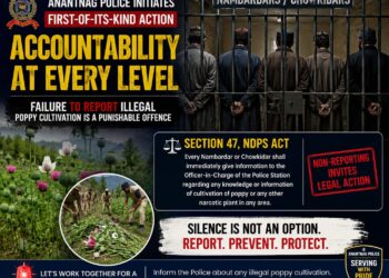 Anantnag Police Cracks Down on Officials Over Unreported Poppy Cultivation